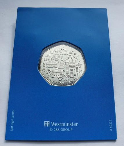 2023 König Karl III. Offizielle Krönungsgedenkmünze 50p Stil Medaille Münze - Bild 6 von 6