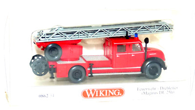 Wiking Maßstab 1:87 Magirus DL 25h Drehleiter Feuerwehr rot 086234
