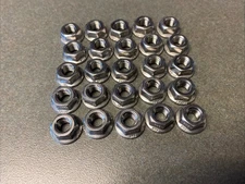 M6 x 1.0 Stainless Steel Non-Serrated Flange Nuts DIN6923 Nuts M6-1.0 A2 Qty. 25