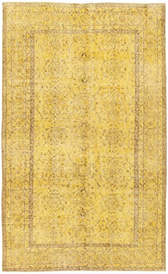 #ad Vintage Gold Traditional 5#x27;1quot; x 8#x27;6quot; Hand Knotted Oriental Wool Area Rug $2454.00