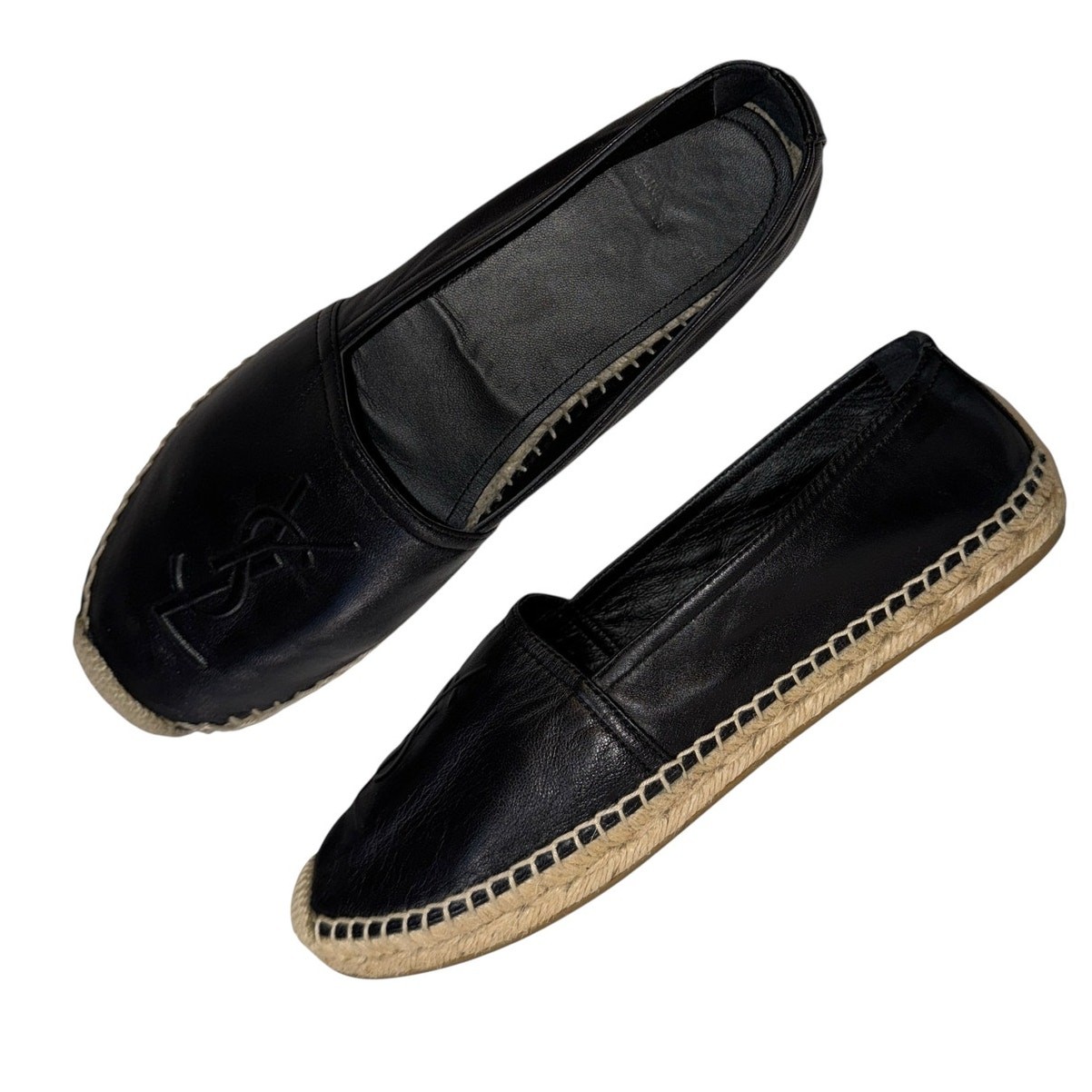 Espadrillas Saint Laurent in pelle nera taglia 39 5