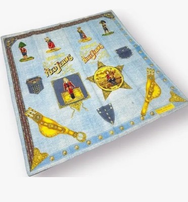  Vintage Atelier Versace Fragrance Scarf, blue and gold. Gianni Versace Profumi 