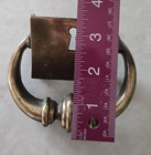 Vintage Drawer Pull Antique Brass Faux Keyhole 1.5" Center - Marked N10096 — photo 7
