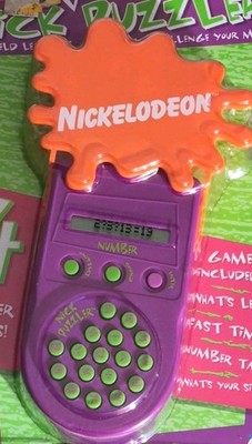 Vintage 1995 Nickelodeon Nick Puzzler handheld number learning game new sealed
