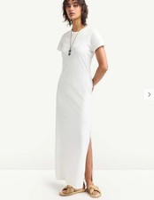 Coast Shirt Dress - White Cotton Jersey-Relaxed yet refined, the Coast Shirt .