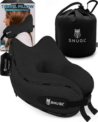 SNUGL Reisekissen   Memory Foam Nackenkissen für Flugzeug, Auto & Reise | 2 Größ