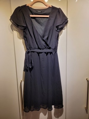 Kleid, Gr. 38, Yessica, Chiffon, Schwarz, Schleife, Kleine Schwarze