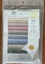 Zweigart Dublin 100 Linen 25 Count Raw Needlework Cross Stitch Fabric 18x21 NOS