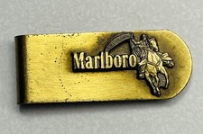 Vintage 90s Marlboro Man Cowboy Brass Money Clip Original