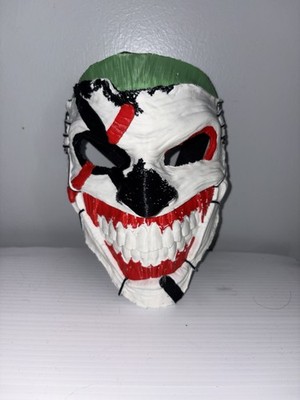 Halloween Scary Clown Joker Skull Full Face Mask Adjustable One Size Plastic