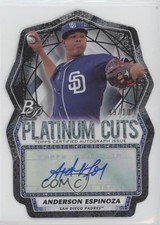 2017 Bowman Platinum Cuts Black 5/10 Anderson Espinoza #PCA-AE Auto b8h