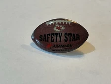 Kansas City Chiefs Safety Star Aramark Football Pin 2012 NFL Football 1” X 5/8”