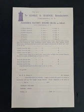 1900 antique GEORGE D HARDER cobleskill ny MFG HARDER'S ROUND SILOS order FORM 