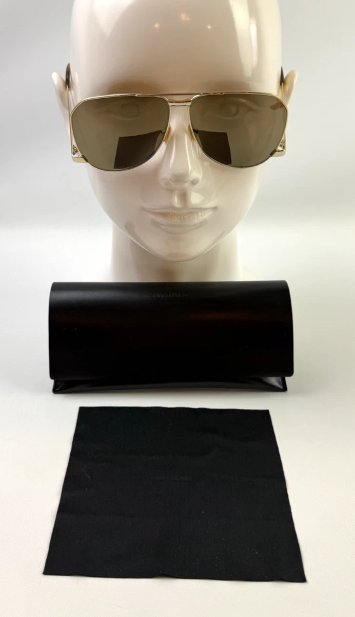 Saint Laurent Gold Aviator Sunglasses for Men for sale | eBay display picture 2