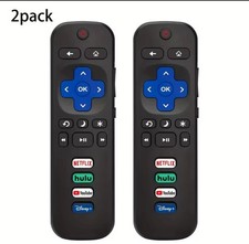2pack Remote Control Replacement for All Roku TV TCL/Hisense/Onn Roku
