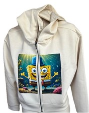 Spongebob SquarePants Nickelodeon Hoodie Full Zip Sweatshirt New Tags XL Unisex