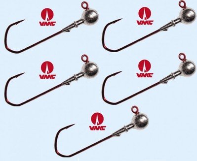 5 VMC Barbarian Jighaken Jigköpfe Jig Gummifische Jigs, Raubfischhaken, Hook 