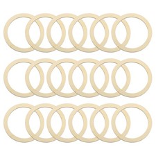 20Pcs 75mm 3inch Natural Wood Rings Unfinished Wood Pieces Circle Ornaments