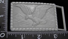 LH30113 NOS VINTAGE  OPEN WINGED EAGLE  RECTANGULAR BELT BUCKLE