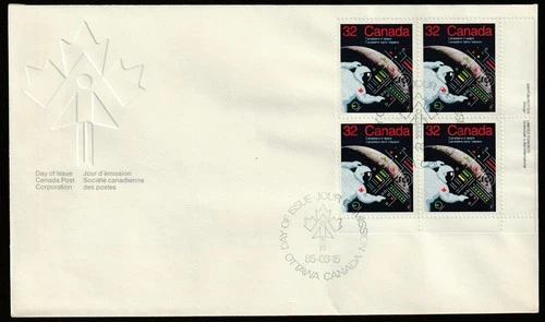 Canada #1046, Canadians in Space, LR PB, Official First Day Cover, FDC 1985
