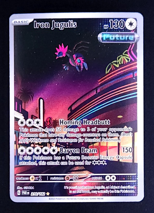 Pokemon TCG: Iron Jugulis Illustration Rare (SV04 Paradox Rift) 216/182