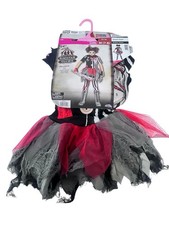 Sinister Clown5 Pc Costume Kids Girl Costume 7-8 Halloween Party Trick Or Treat
