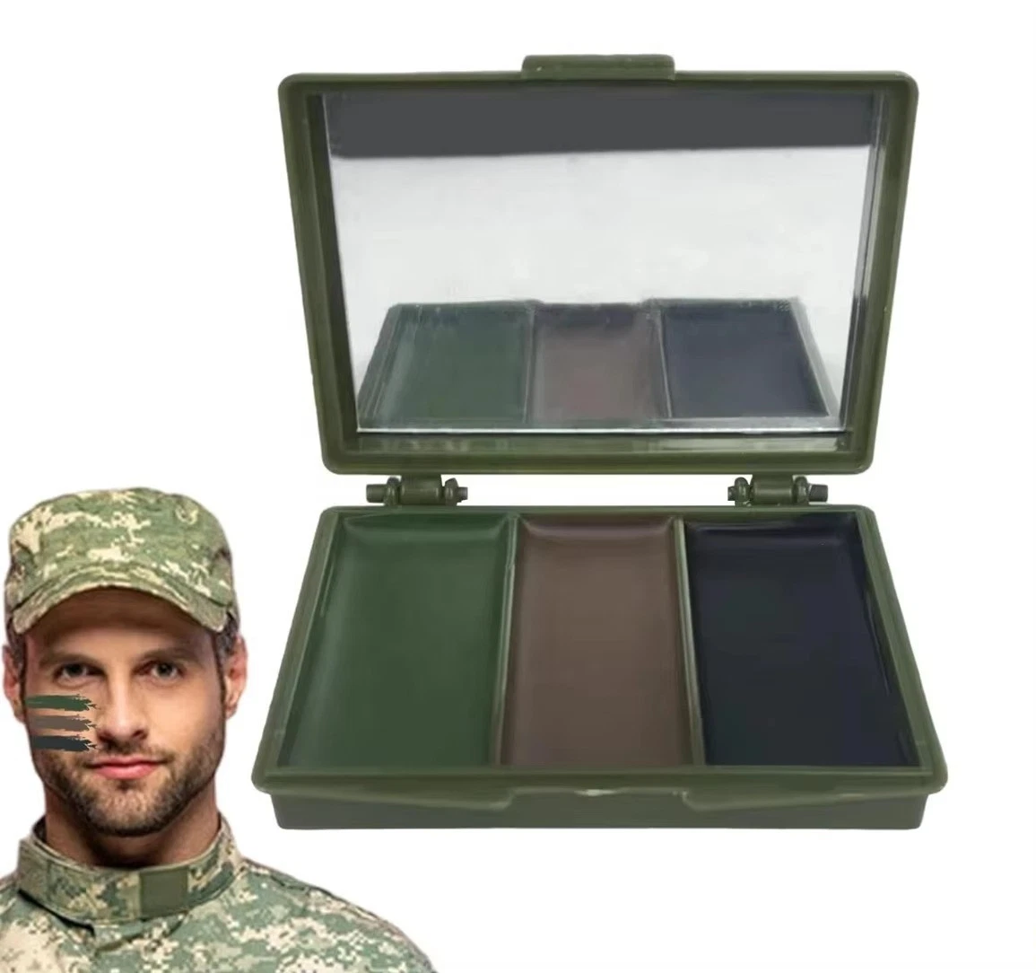 Hunters Specialties Kit Trucco Mimetico 5 Colori - Foresta Digitale, Con Specchio, Camo Compatto