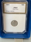 1961 Roosevelt Silver Dime PR67  DEEP CAMEO SILVER