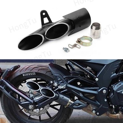 Slip-On 51MM For Kawasaki Z650 Z900 ZX-6R 636 Exhaust Pipe Double Muffler Pipe