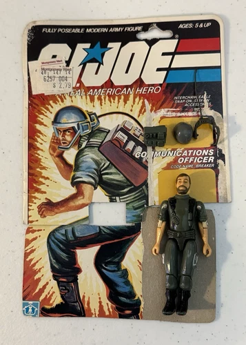 GI Joe 1982 Breaker Straight Arm Full File Card V1 Figure Complete Hasbro ARAH