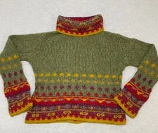 Weekend Max Mara Knit Sweater Women’s Large Made In Italy Wool Yarn Turtleneck