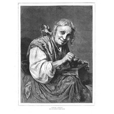 PAUL ROTTER Peck Away - Antique Print 1874
