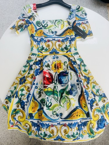 £1650 Rare DOLCE and GABBANA Majolica Dress Size IT 38 / UK 6 / US 2 BNWT - Picture 2 of 22