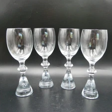 Holmegaard Prince Wine Glass Bent Severin Denmark 8 inch Tall Bubble