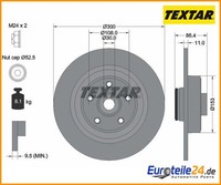 2 St. Bremsscheibe Pro Textar 92159803 FüR Renault Espace Iv