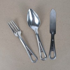 Vintage US Army Infantry Mess Kit Silverware Set SKOCO UCCO Cutlery 2