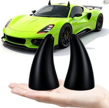 Car Auto Truck Elasticity 3D Devil Horns Sticker Bumper Decor Anti Black