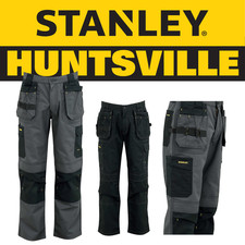STANLEY Huntsville Work Trousers Poly-Cotton Holster Kneepad Pockets UK Sizes