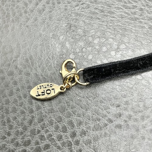 LOFT Outlet Statement Halskette facettiert rot Kristall schwarz Samt goldfarben Choker - Bild 8 von 8