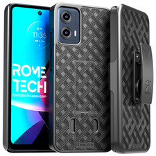 For Motorola Moto G Power 5G 2024 Belt Clip Holster Phone Case, Hybrid Cover