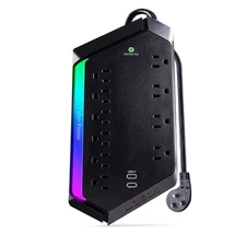 CyberPower GXS1005C2 10 Outlet RGB Surge Strip 3000 Joules 2 USB-C