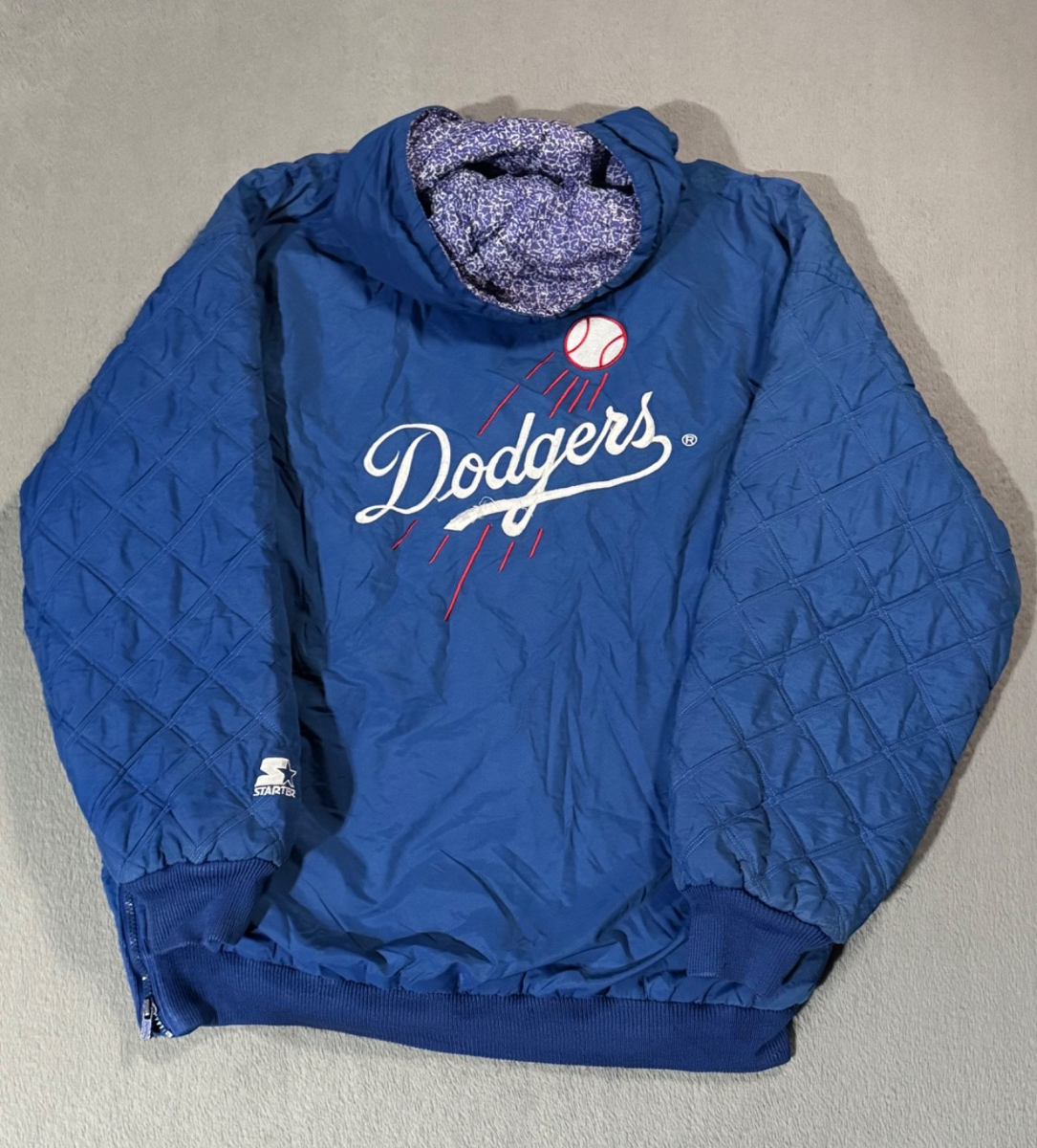 Los Angeles Dodgers LA MLB Baseball Starter Vtg 90s Hoodie Puffer