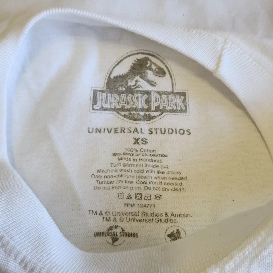 Jurassic Park Anime Manga Akira Toriyama Style White XS-2XL Cropped T-Shirt Top - Image 3 of 4