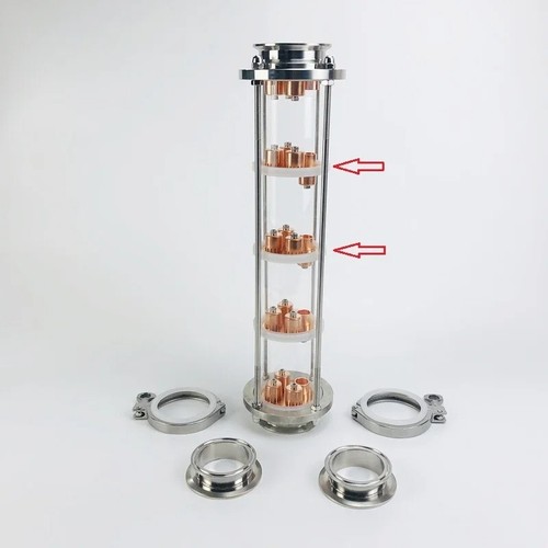 Metal Distillation Column Copper Bubble Plate Set Double Card Slot Gasket Tools - Picture 4 of 12
