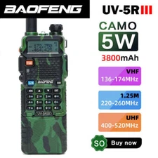 BAOFENG UV-5RIII 136-174&400-470 MHZ TRI-BAND FM HAM TWO-WAY RADIO WALKIE TALKIE