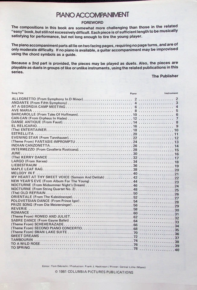 Trumpet Solos Intermediate 39 Songs Piano Accompaniment Sheet Music Song Book - Image 2 of 4