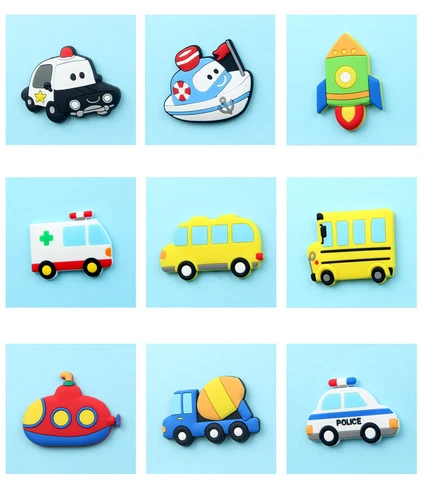 Cute Cartoon 8 Pcs Soft Kids Education Cars Fridge Magnets Whiteboard Sticker - Picture 5 of 7