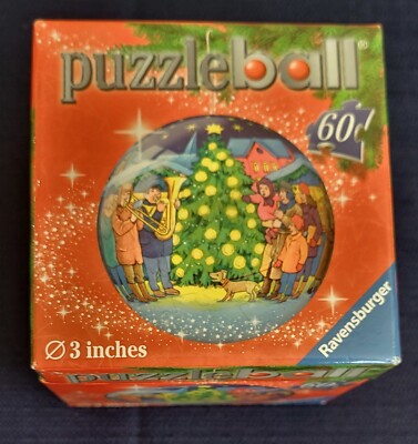 Ravensburger Christmas PuzzleBall Ornament 2011 Jigsaw Puzzle Ball 60 Pc.