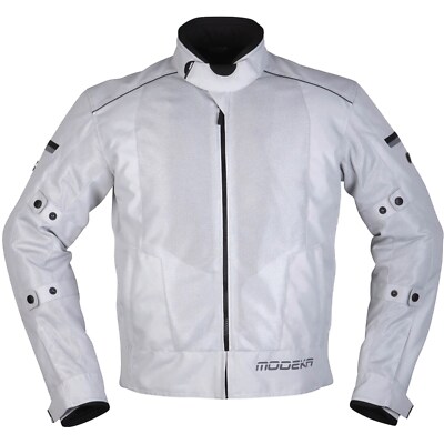 Herren Motorrad Jacke 10XL kurz - Modeka Veo Air - Sommer Textil Mesh hellgrau