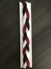 Braided Headband. Maroon, Black White. One Size Fits Most